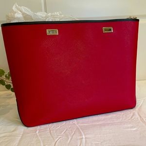 Lo & Sons Seville Tote Red Leather Shell